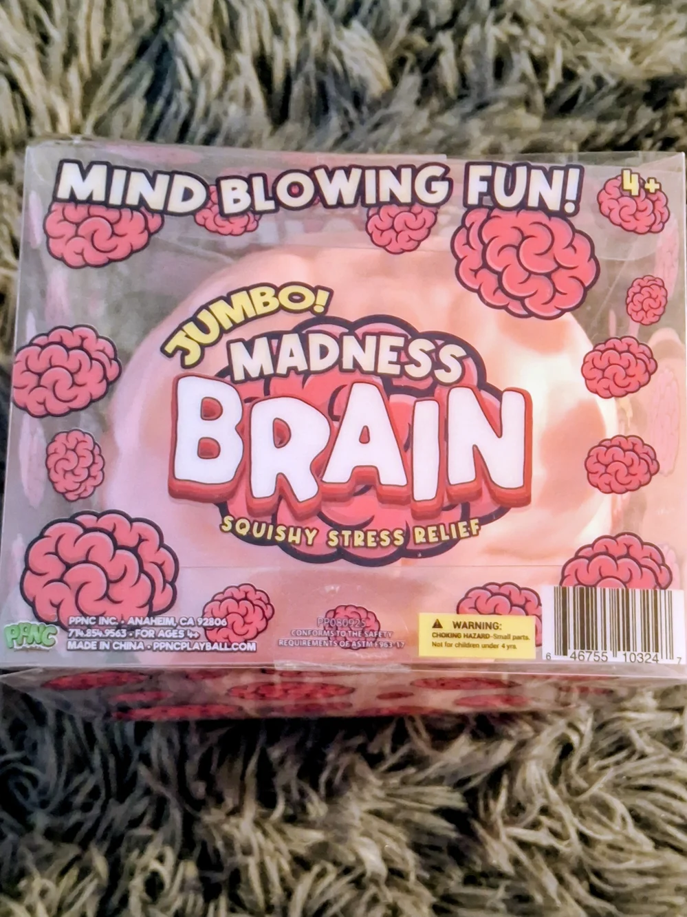 Brain Jumbo Squishy Stress Relief Toy - Pink